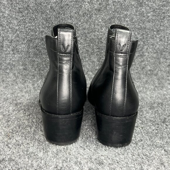 Vionic Clara Ankle Boots Women's Size 9 Black Leather Weather Resistant Booties - Picture 5 of 15